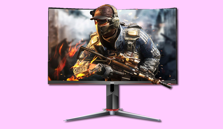 AOC27寸高清孤形顯示器，75HZ-1080P
